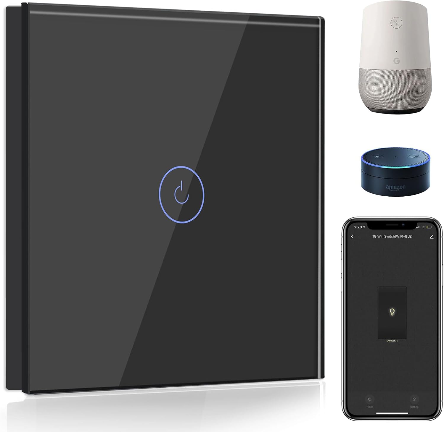 BSEED intelligens WiFi okos villanykapcsoló és konnektor